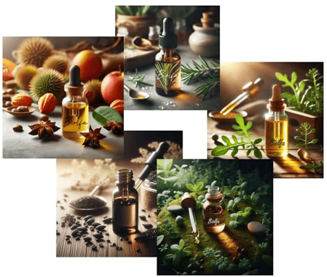 Pack Anti-Chute : Huiles végétales de Ricin, Romarin, Nigelle, Ail monobulbe, Roquette - Flacons de 10 mL